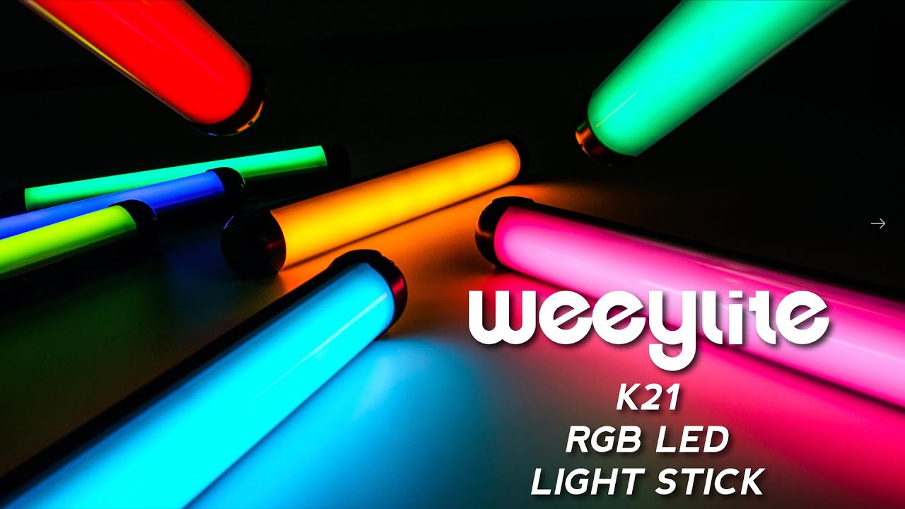 Lighting for YouTube Videos - 2.4GHz Wireless Bluetooth Capable WEEYLITE K21 RGB LED Light Stick