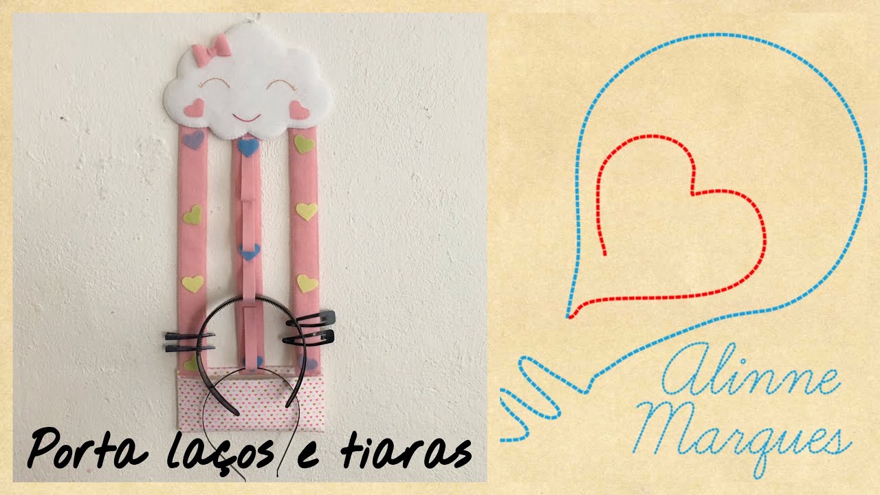Porta laços e tiaras em feltro {DIY}