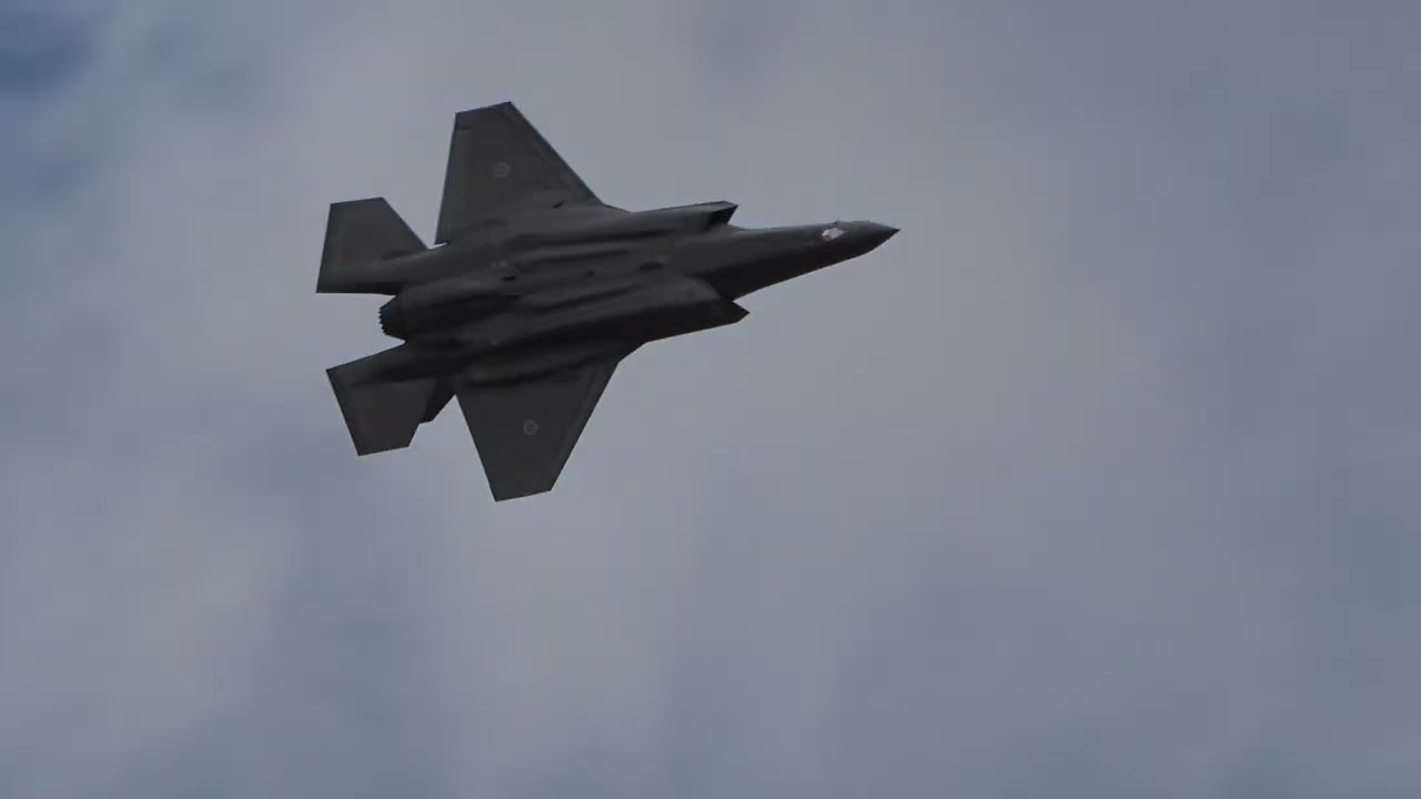 RAAF Lockheed Martin F35A Display Avalon Airshow 2025 Trade Day 2