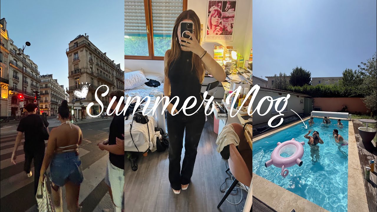 Summer Vlog : pool party, Paris, révisions bac, fête de la musique…