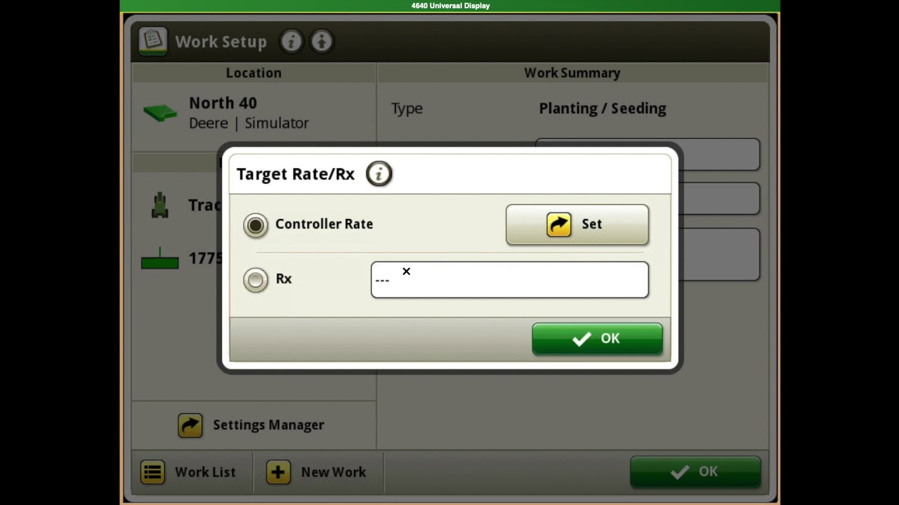 How to Setup Rate Settings for Planting on a John Deere Gen 4 Display