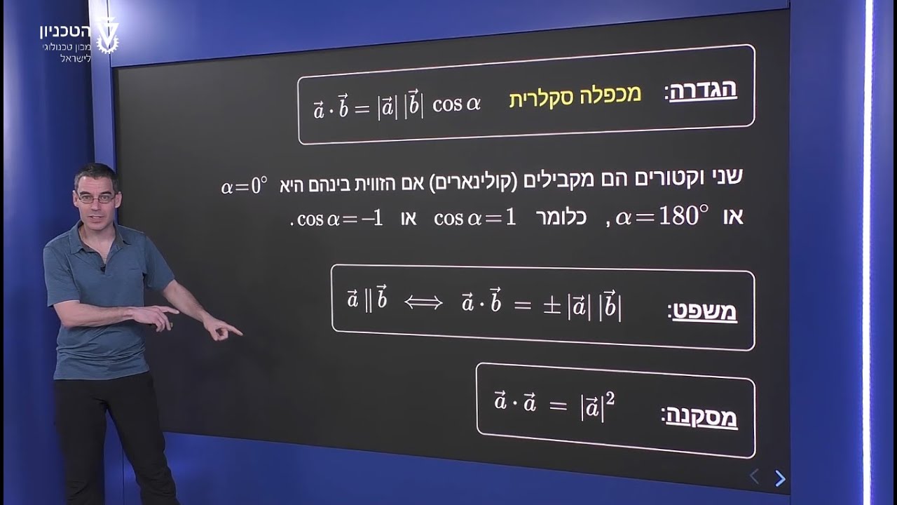 מכפלה סקלרית - וקטורים מקבילים