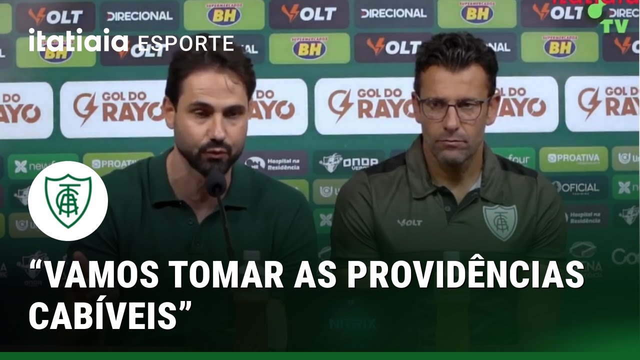 AMÉRICA FICA NA BRONCA COM A ARBITRAGEM DO CLÁSSICO: 'VAMOS PEDIR O ÁUDIO DO VAR'