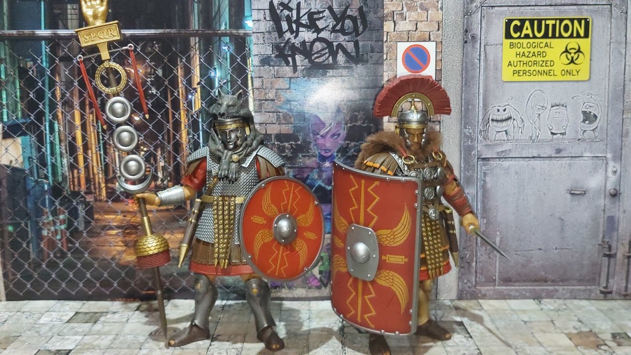 unboxing video review en español de figura xesray studios combatants fight for glory Marcus & aulus