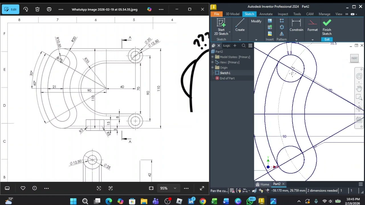 pembuatan 3 dimensi dari drawing 2 dimensi autodesk inventor