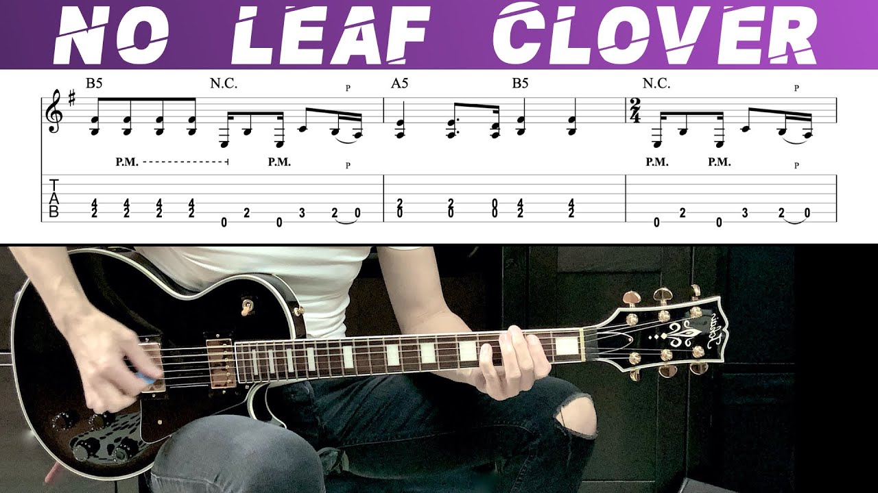 METALLICA - NO LEAF CLOVER (Guitar cover with TAB | Lesson)