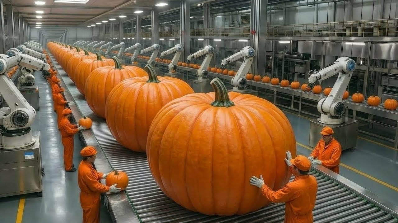 Inside the Modern Pumpkin Processing Plant: From Farm to Halloween Pumpkins (The Whole Process)