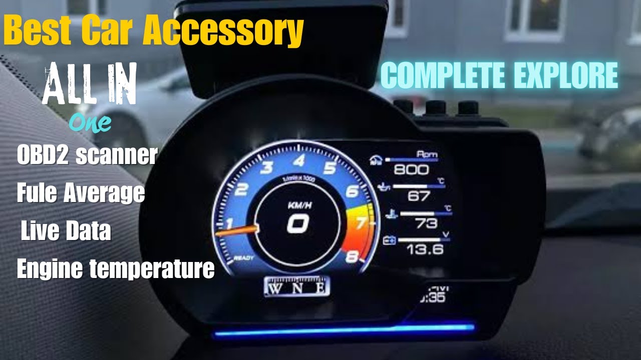Китайские автомобильные аксессуары HUD Head Up Display Smart OBD2 Scanner GPS Alarm All in 1