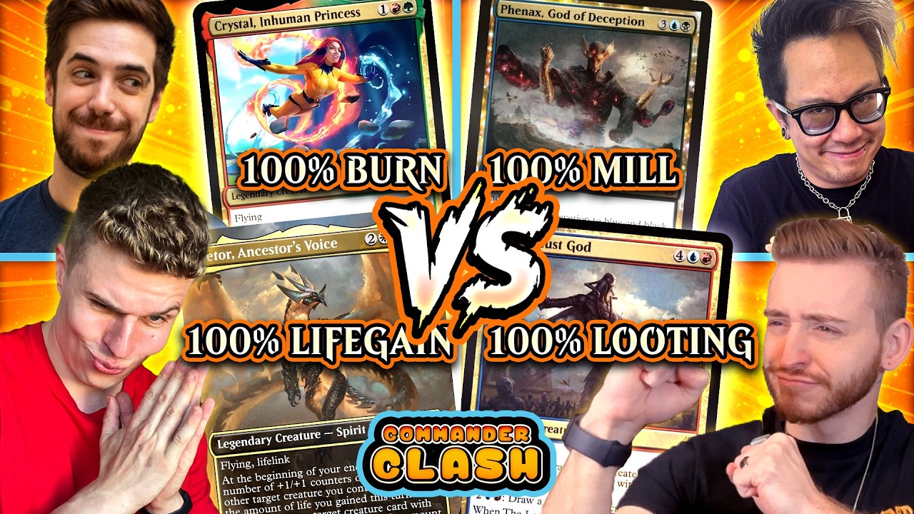 100% Burn vs. 100% Mill vs. 100% Lifegain vs. 100% Looting | Commander Clash