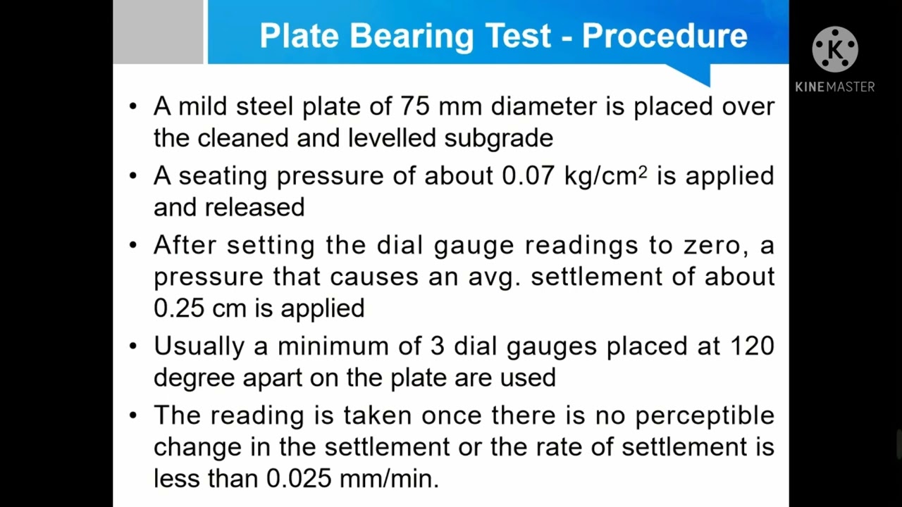 Plate bearing test !!