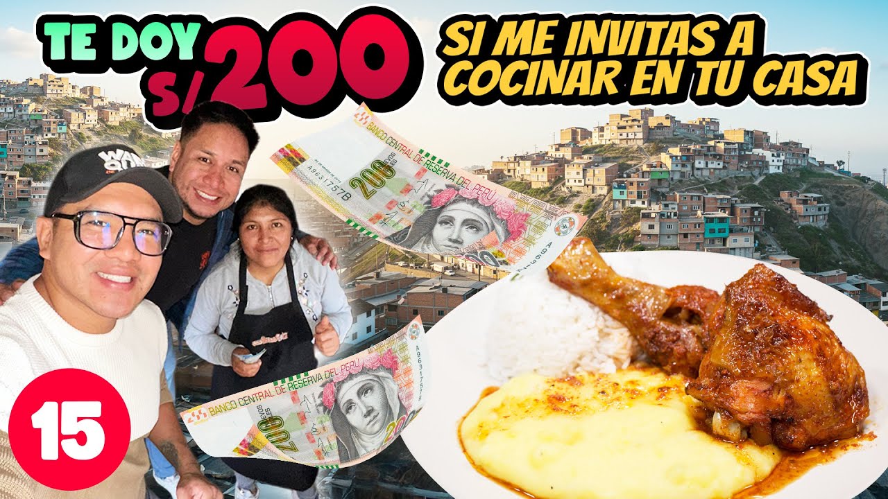 TE DOY 200 soles SI ME INVITAS A COCINAR EN U CASA ¿ACEPTARÍAS EL RETO? | RECETA PURE CON POLLO  🇵🇪