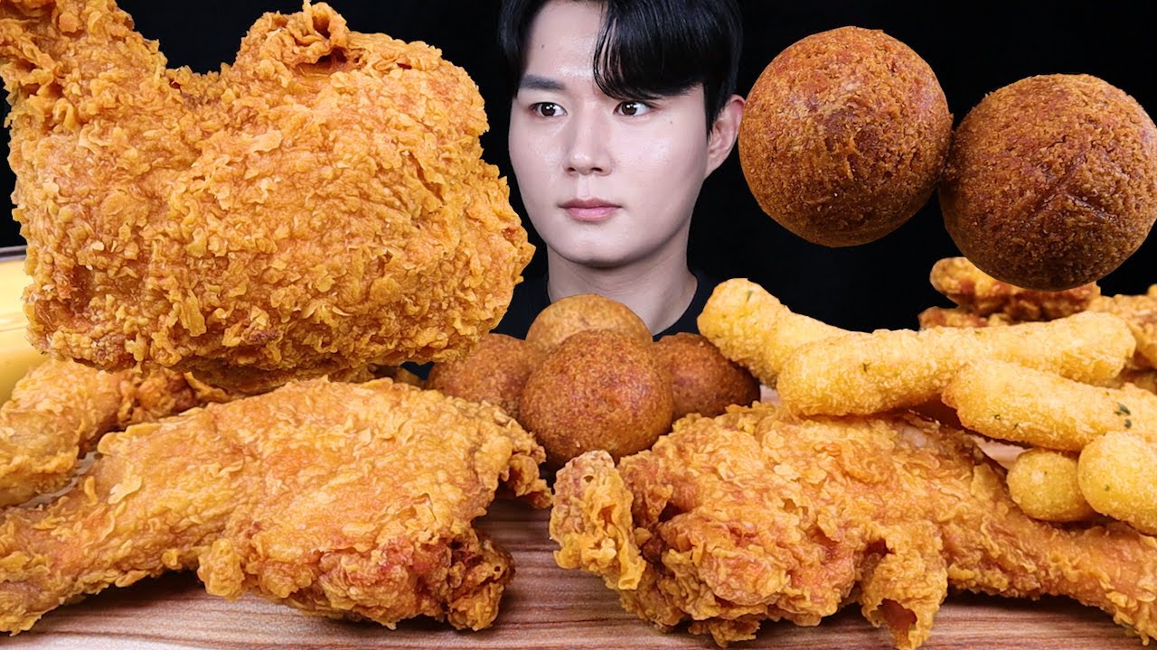 통다리치킨 치킨너겟 치즈스틱 치즈볼 치킨 먹방ASMR MUKBANG FRIED CHICKEN & CHEESE BALL & CHEESE STICK チキン eating sounds