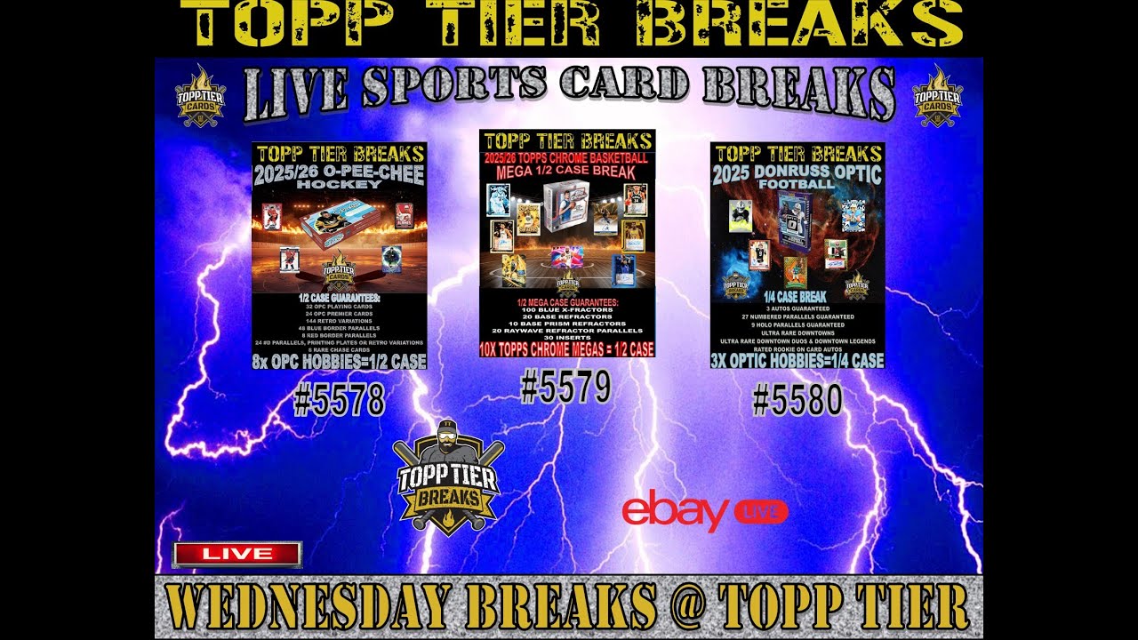 WEDNESDAY NIGHT BREAKS - 2025-26 UD OPC, 2025-26 TOPPS CHROME BASKETBALL, 2025 OPTIC FOOTBALL