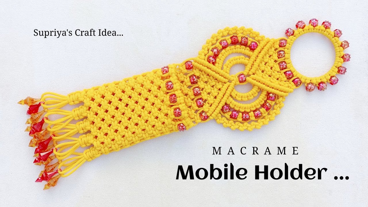 Simple Macrame Mobile Holder | Easy Macrame Mobile Hanger for Beginners | Macrame Mobile Holder