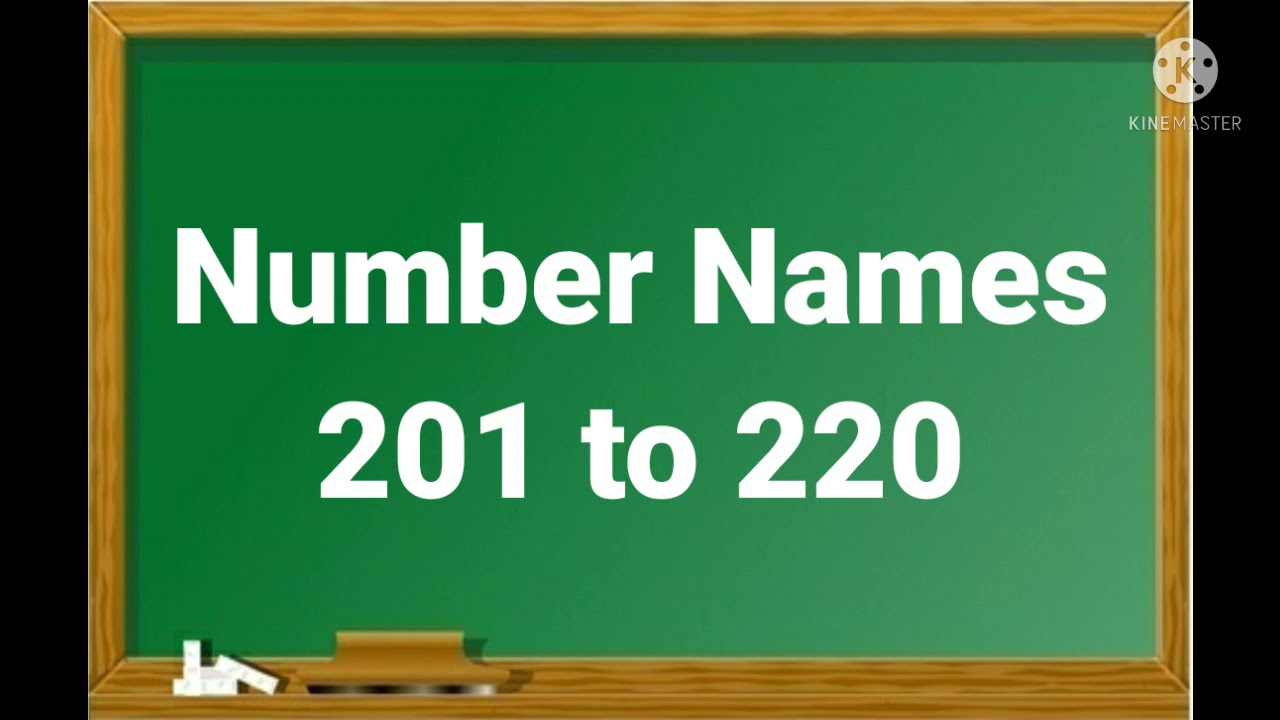 Number Names 201 to 220/Number With Spelling 201 to 220/Counting Numbers
