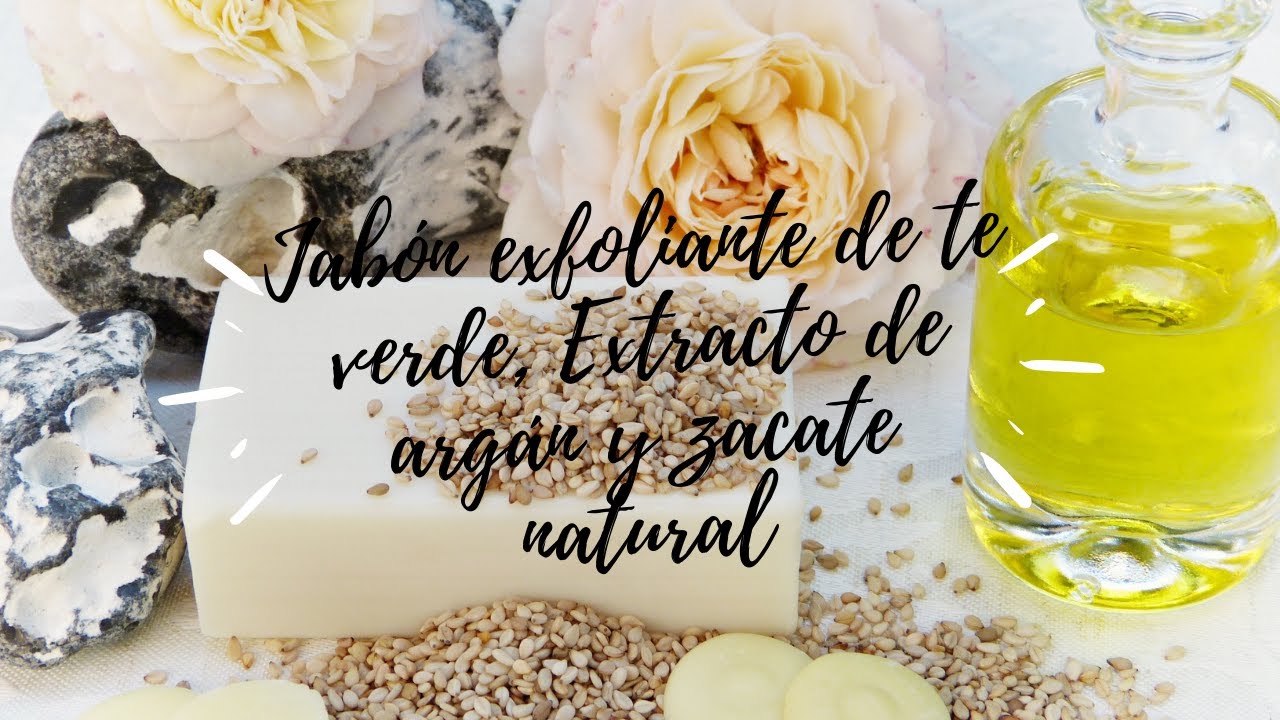 JABÓN EXFOLIANTE DE TE VERDE, ACEITE DE ARGAN Y SACATE NATURAL