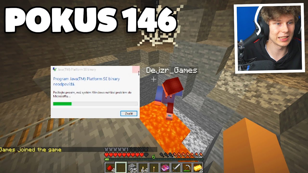 MINECRAFT, ale SPADNE MI HRA když si uberu
