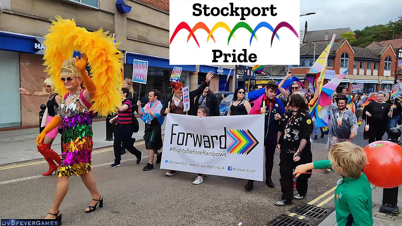 Stockport Pride Parade - Stockport town centre 2023 in 4K (July 30th 2023)