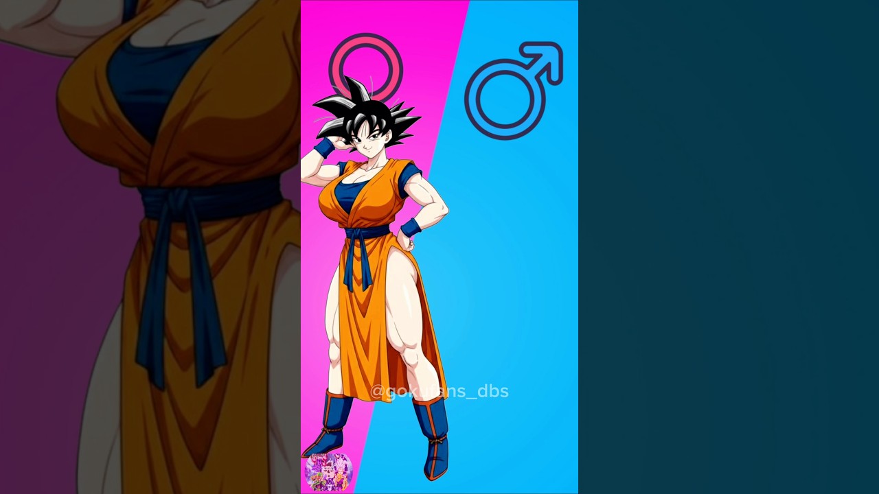 Dragon ball Character Male Female Gender swap #shorts #dbs #goku #dragonball