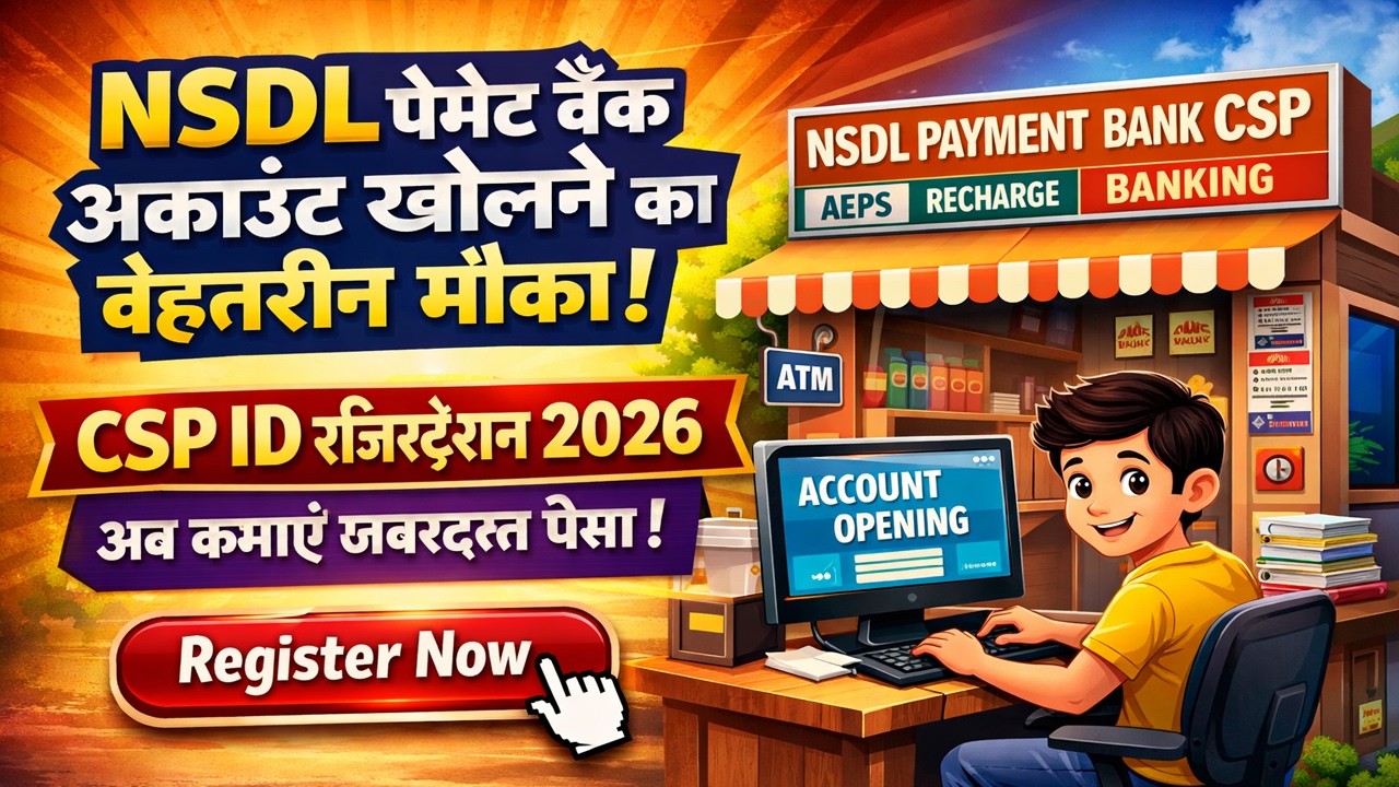 NSDL CSP Registration 2026 | Payment Bank CSP ID Kaise Le ?