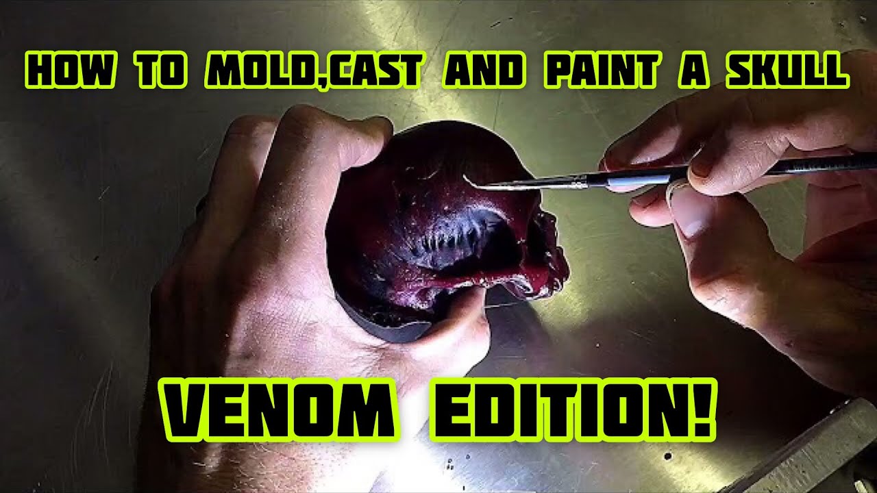 How to mold,cast and paint a skull (Venom edition)