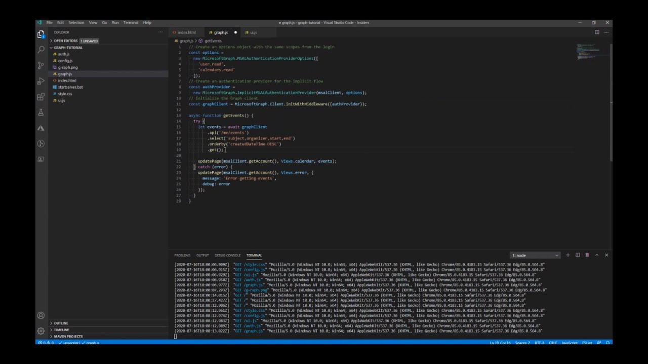 The Microsoft Graph SDK for JavaScript