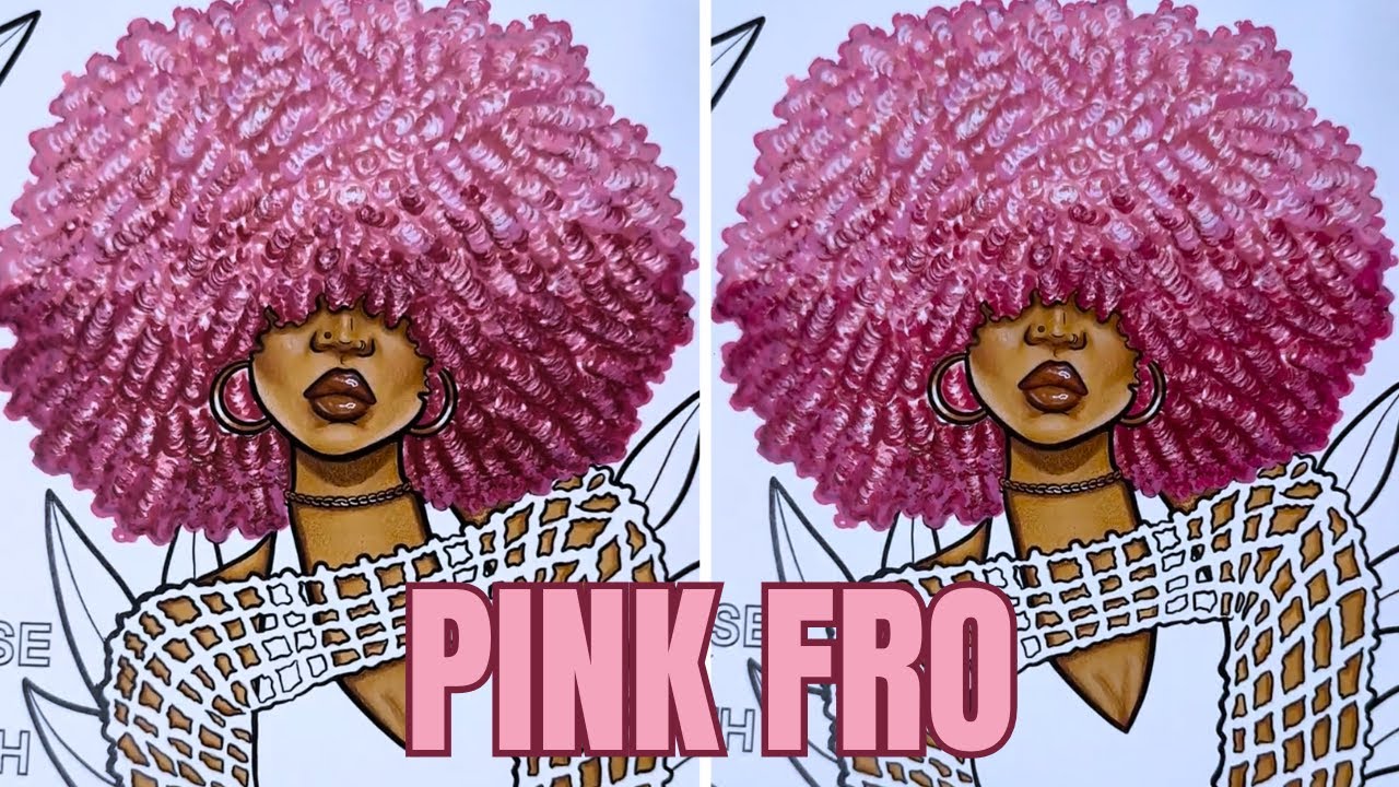 Pink Fro For The Win pt. 2 💞 Coloring w/ Ohuhu Markers | Coloring Live Replay