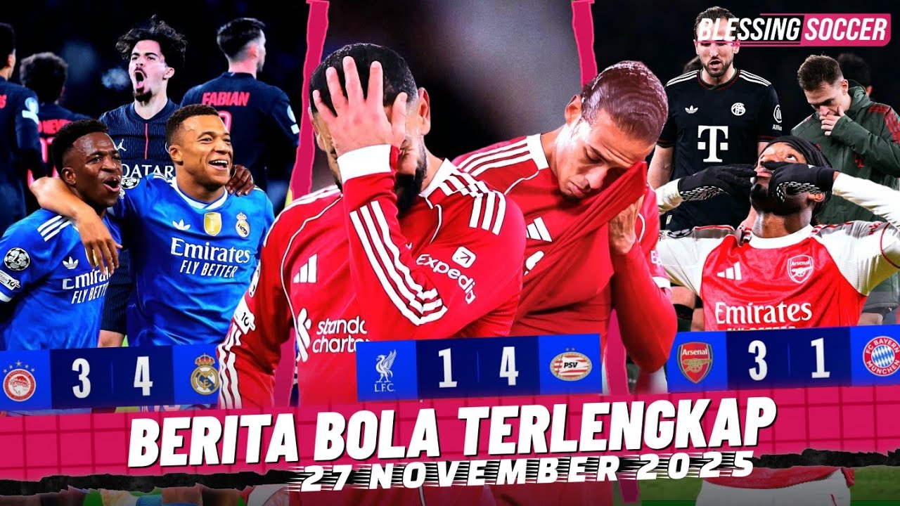 Aib Inggris! Liverpool DIHABISI PSV 🤣 Arsenal SEMPURNA! Akhiri Rekor Bayern 👊 Mbappe Catat QUATTRICK