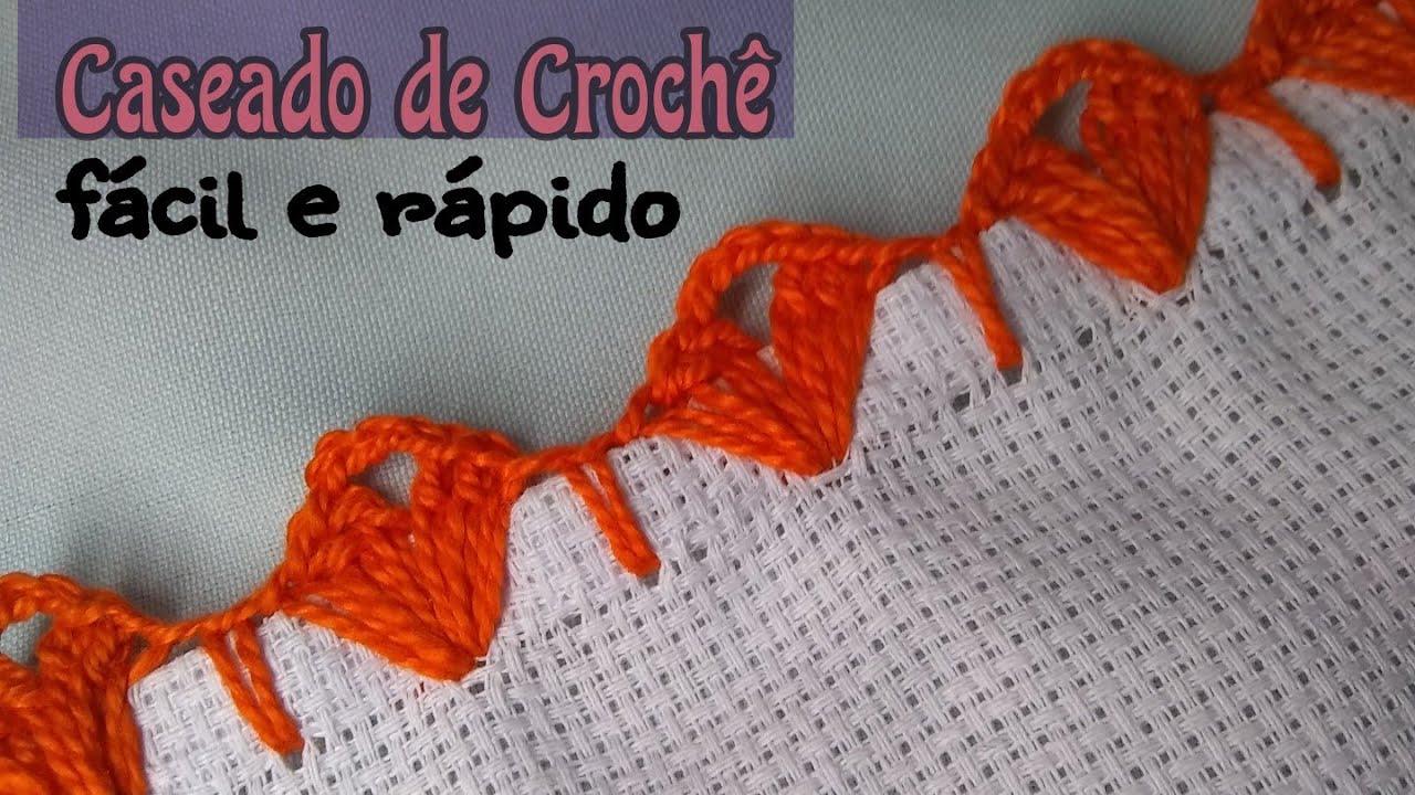 CASEADO DE CROCHÊ FÁCIL E RÁPIDO #140 | BICO DE CROCHÊ CARREIRA ÚNICA