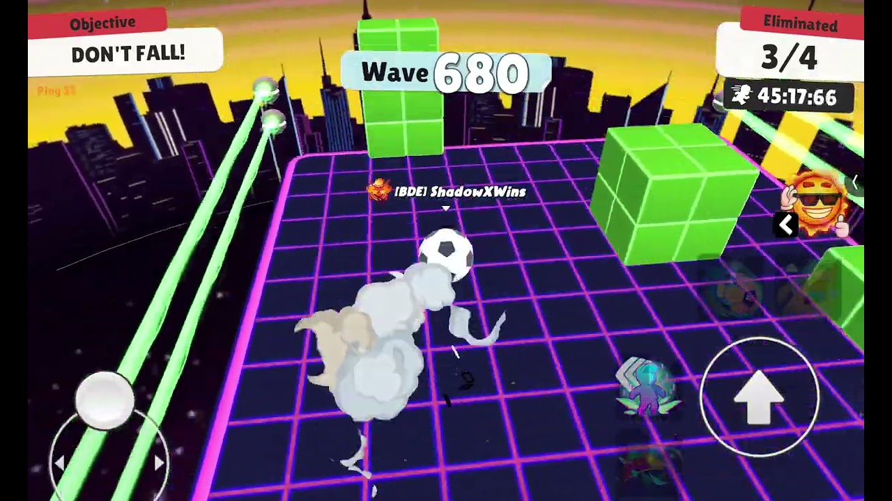 Almost 900 Waves With nerfed ball inw record #stumbleguys 