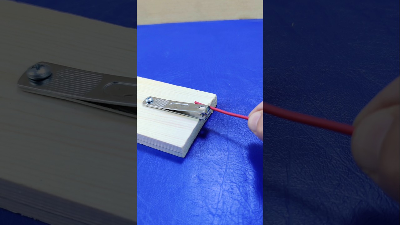 No More Pliers! Watch the Smartest Way to Strip Wires! #diy #tips #tools