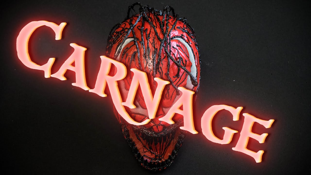 Как сделать маску Carnage из маски Venom