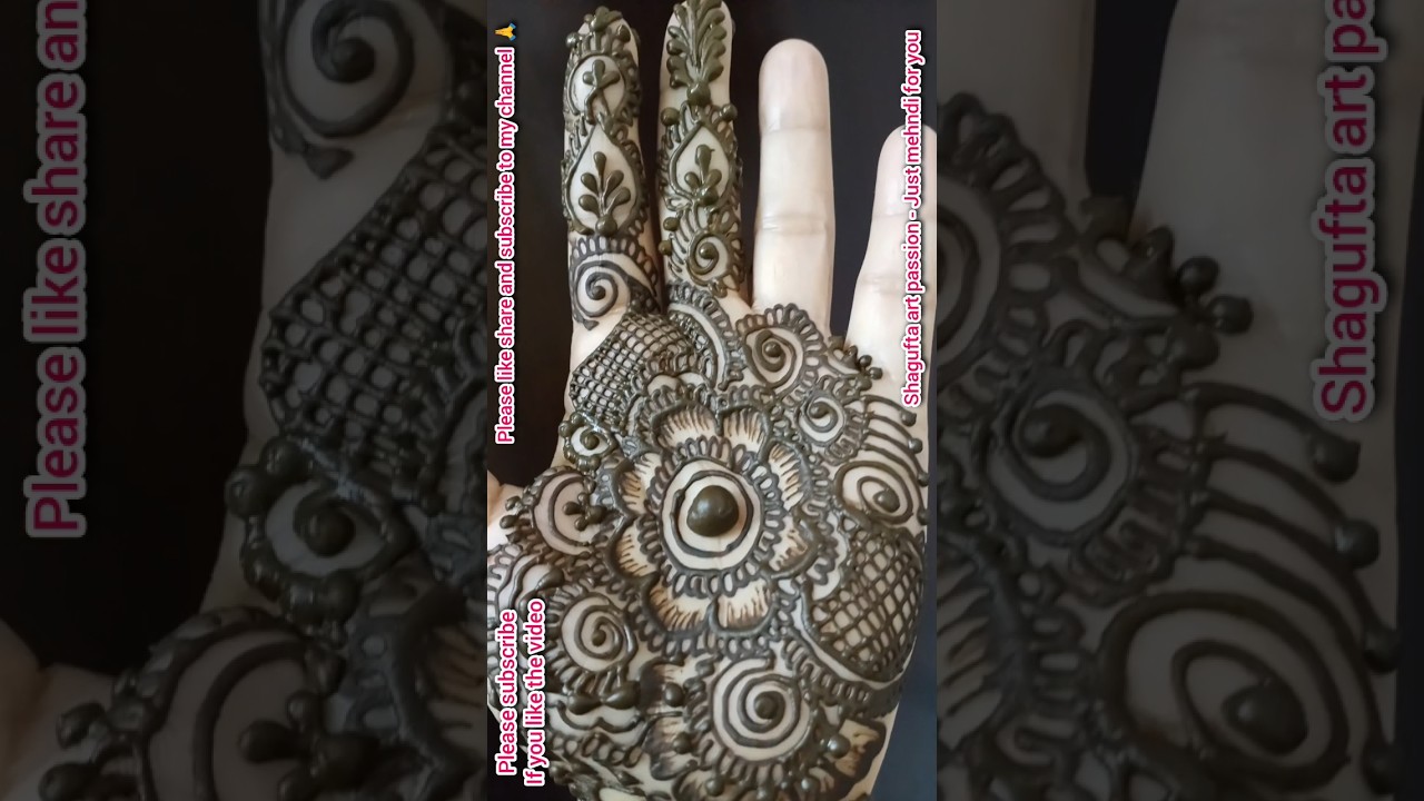 Beautiful Both HandSide Arabic Mehndi Design Modern Stylish New #mehndi #youtubeshorts #shorts #art