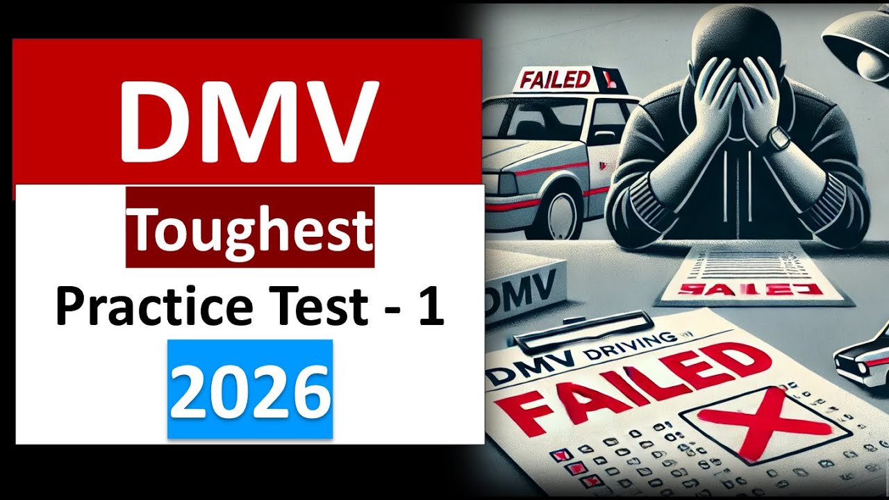 Самые сложные вопросы и ответы к экзамену DMV 2026 года – подготовка к самому сложному письменном...