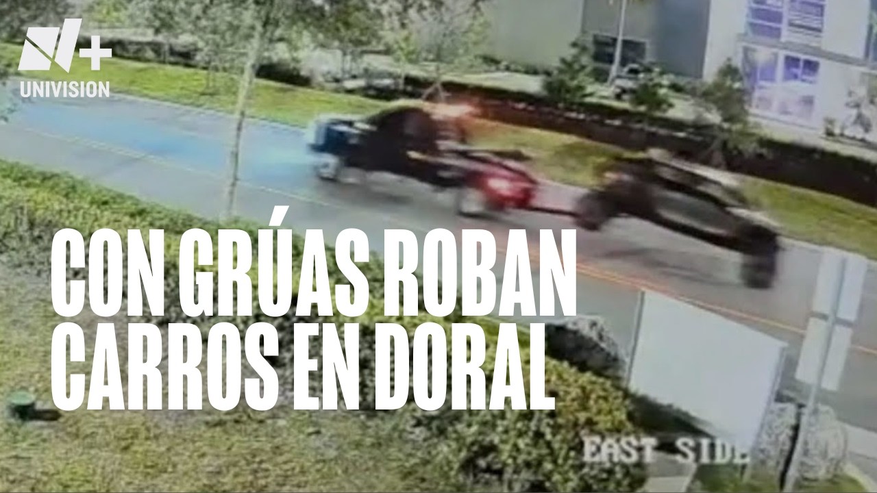Denuncian robos de carros con grúa en negocios de Doral
