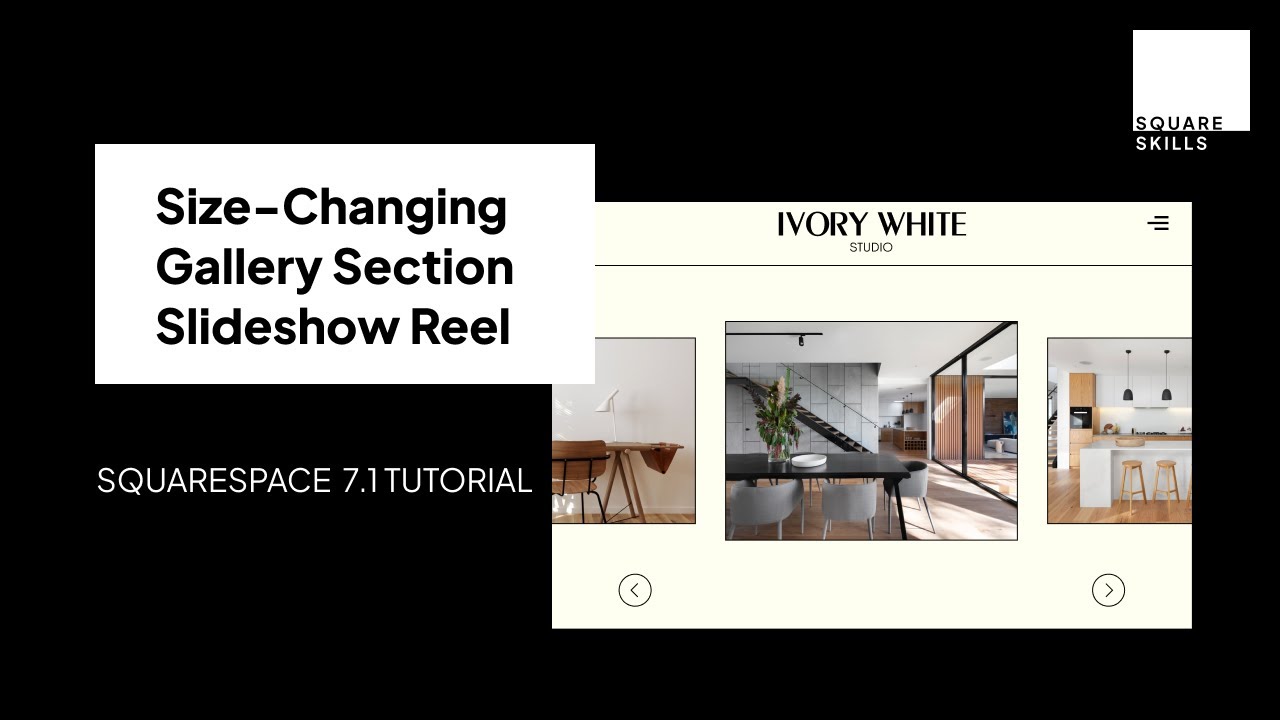 Enlarge Active Image for Gallery Reel Slideshow Section - Squarespace 7.1 Tutorial