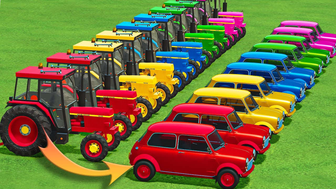 Garage Of Colors ! Mini Tractors Transport to HEX Multi Storey Car Park! ! FS22