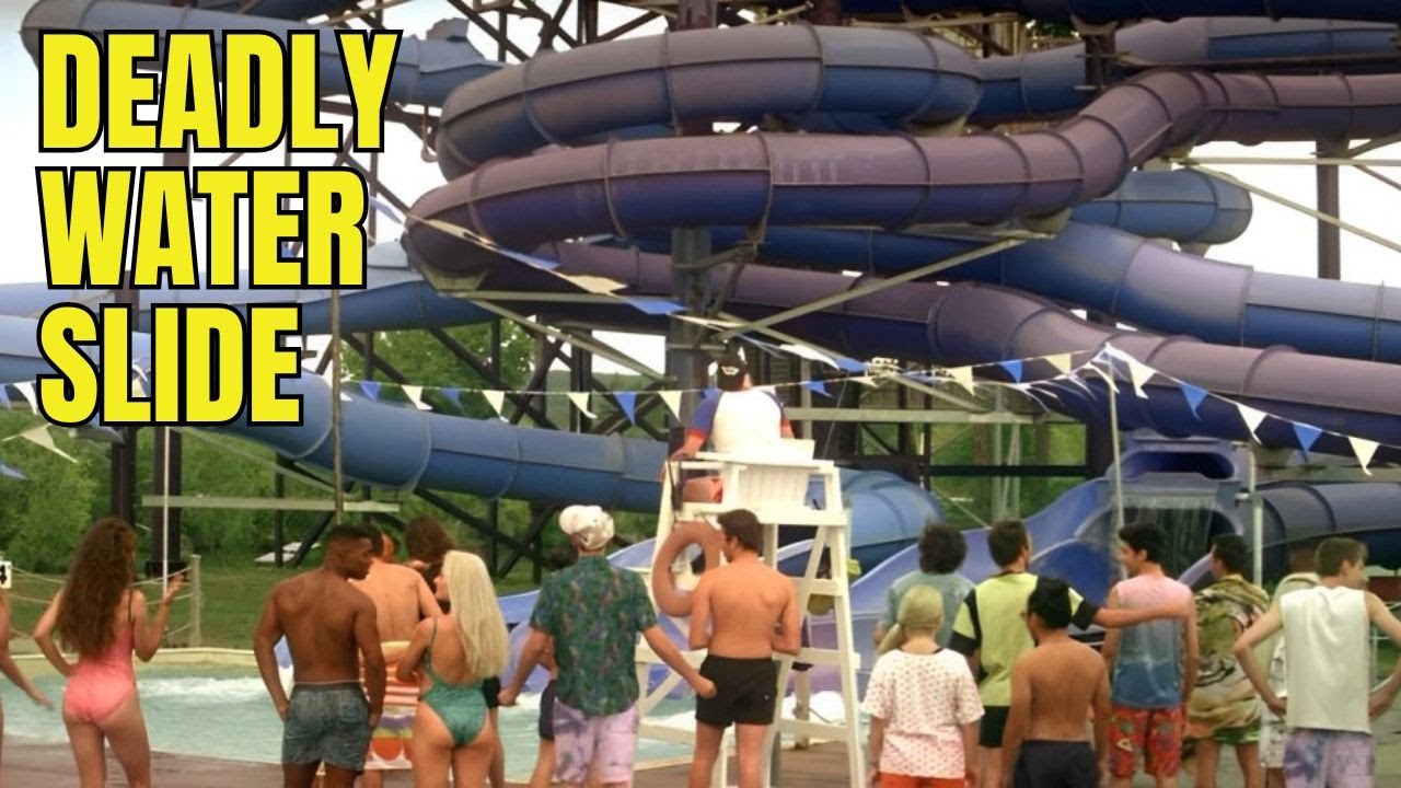Unexpectedly, there were sharp blades inside the water slide‼️ Film Recap Horror