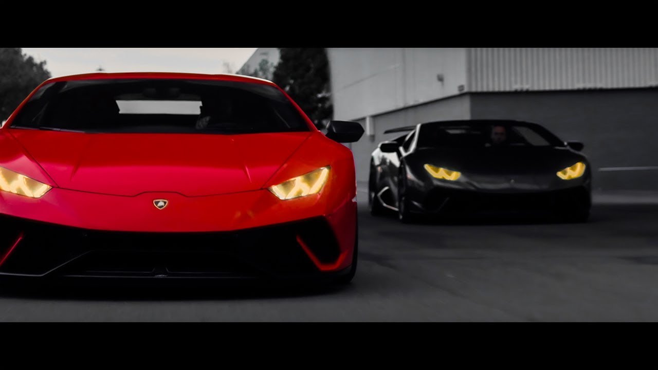 (4K) DUAL HURACAN PERFORMANTE - Spyder vs Red Bull Coupe