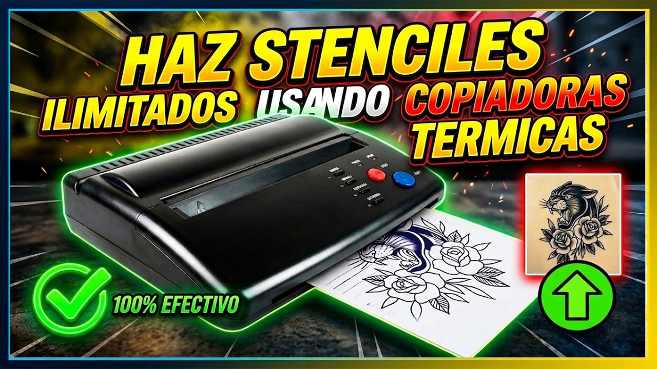 Usa Copiadoras Termicas Para Hacer Plantillas o Stenciles De Tatuaje Ilimitados Facil y Rapido