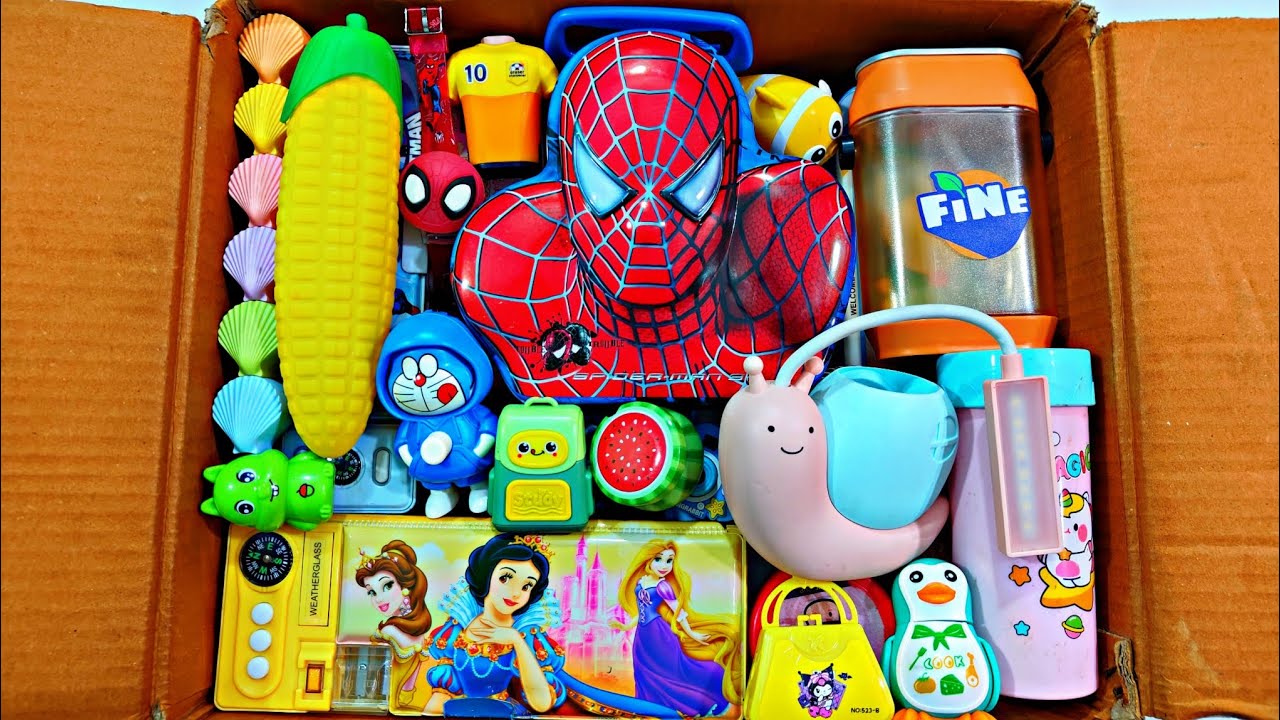 Unboxing Modern Fancy Stationery 📚, Pencil Box, Jumbo Piggy Bank, Table lamp, Pen, Sharpener, Eraser