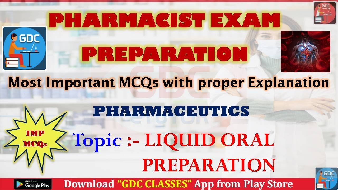 LIQUID ORAL PREPARATION [PHARMACEUTICS] IMPORTANT MCQS | PHARMACIST EXAM PREPARATION BY AKASH SIR.