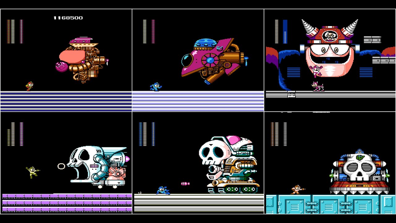 Mega Man 1-6 - All Bosses (No Damage)