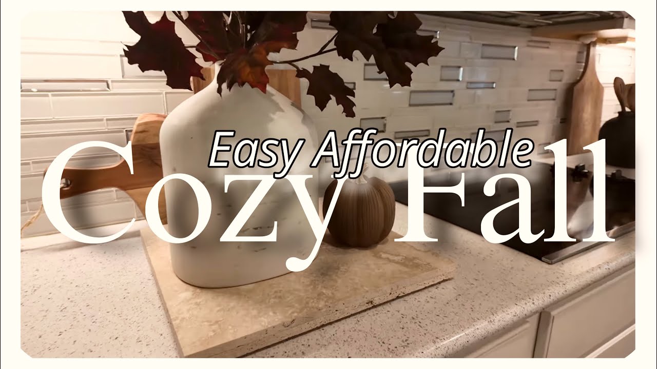 Cozy Small & Large Spaces | Incredibly Easy Modern Organic Fall Coffee Bar + Kitchen Refresh