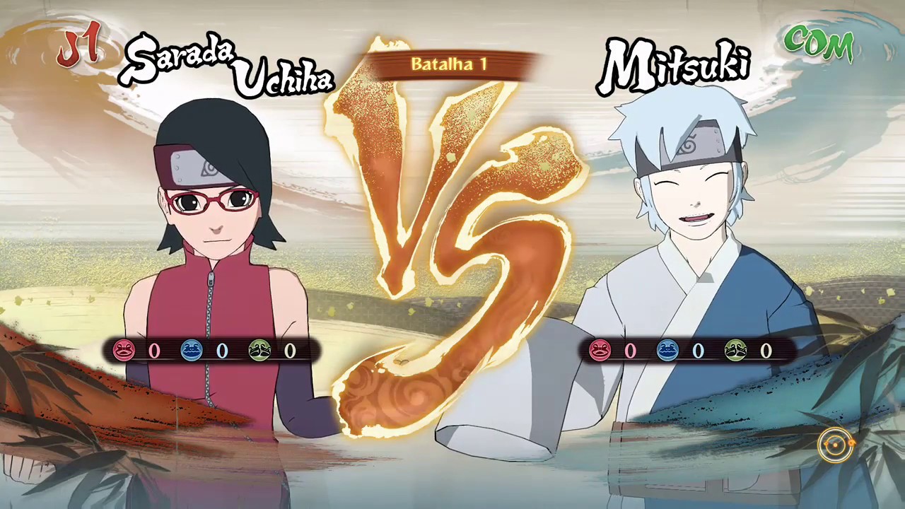 ROAD TO BORUTO DUBLADO PT-BR SARADA VS MITSUKI