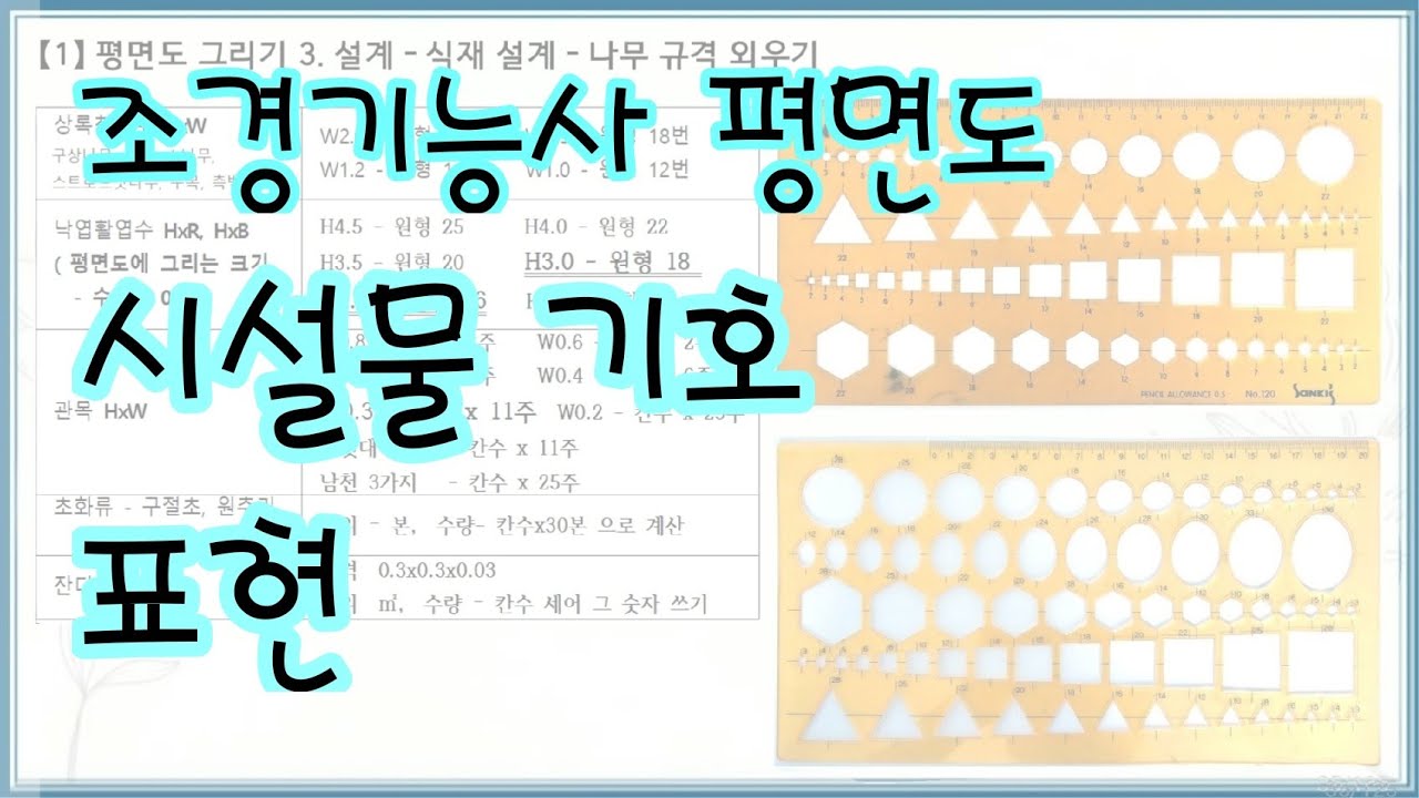 조경기능사  평면도_02_시설물 기호 표현