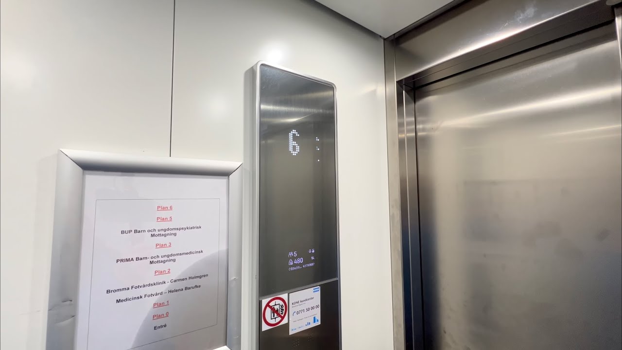 2019 KONE MonoSpace MRL Traction Elevators @ Tunnlandet 11, Bromma, Sweden.