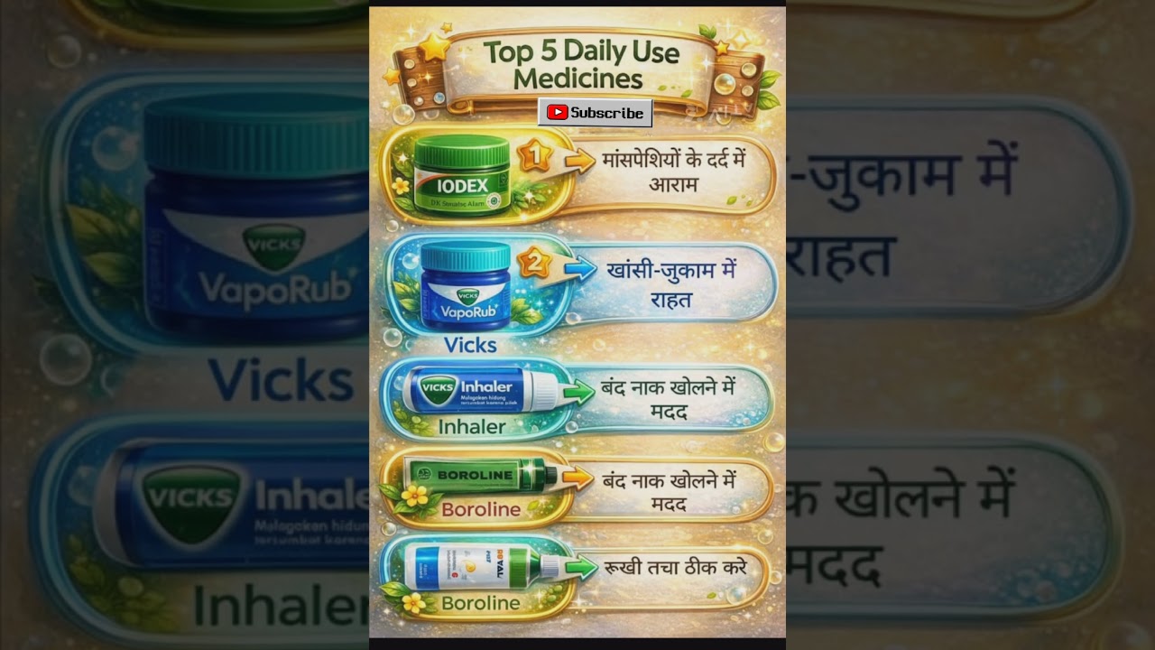 top 5 daily use medicine