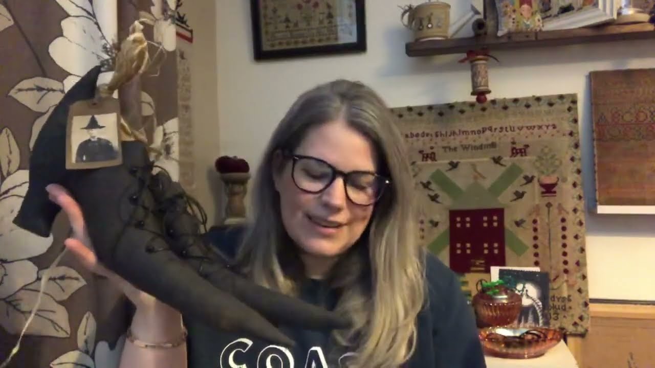 FlossTube 104 - Witchy shoes, stitching, lots of codes and Trevor is our hero!