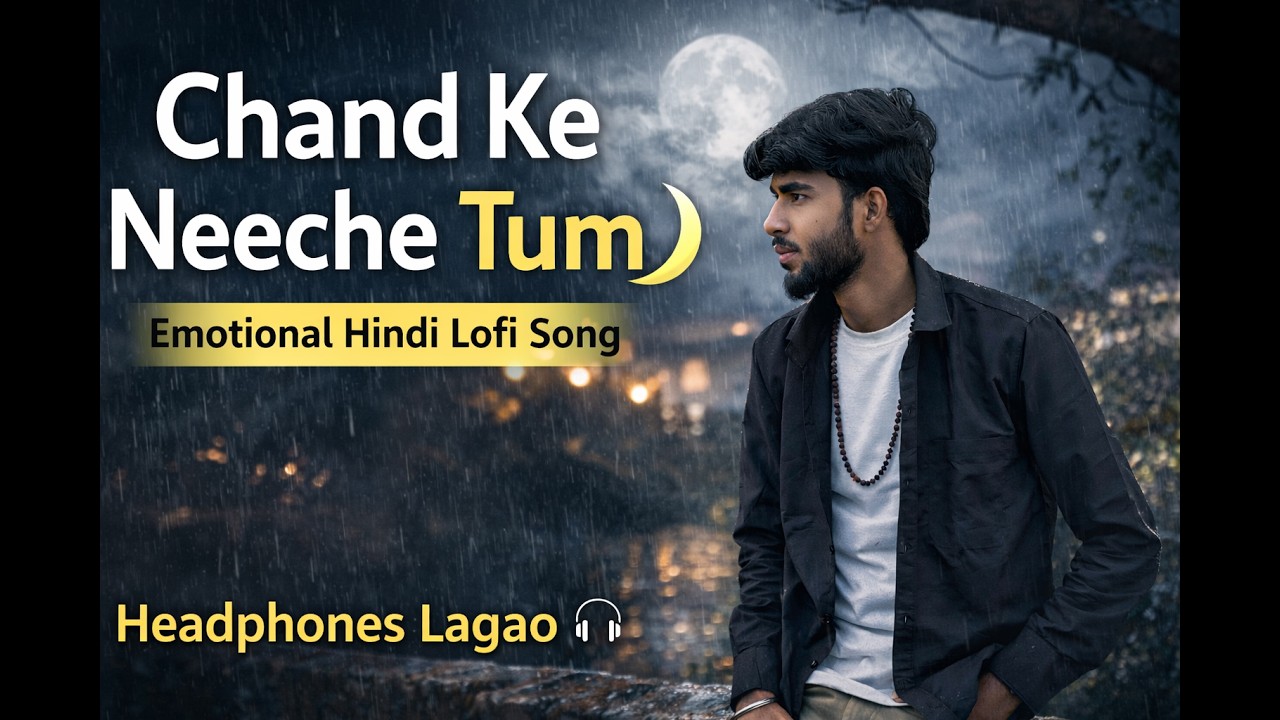 Chand Ke Neeche Tum 🌙 | Emotional Hindi Lofi Song 2026 | Sad Love Song | Rain Lofi